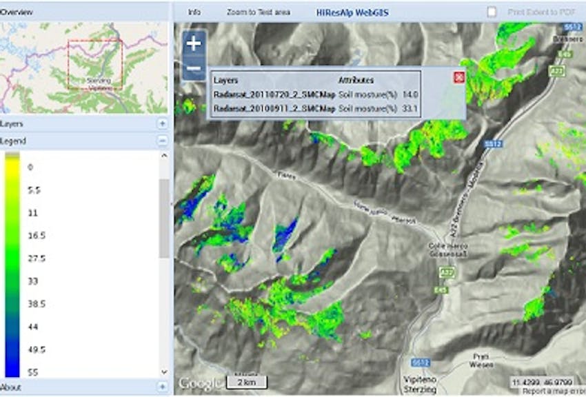 Osservare il terreno: tecniche radar per la misura dell'umidità