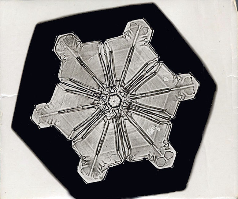 Nel 1931 l’americano Wilson Bentley, pioniere autodidatta della microfotografia, pubblicò un libro con 2400 fotografie di cristalli di neve.