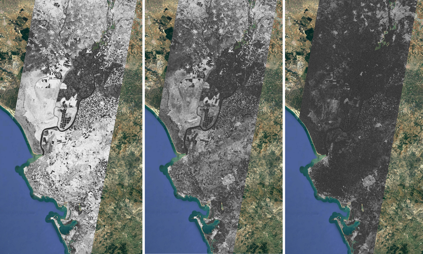 Interferometric coherence evolution considering consecutive interferometric pairs of 6, 12 and 18 days. Sentinel-1 A/B data over Doñana (Spain)