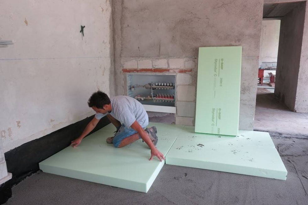 Floor insulation Villa Castelli energy retrofit