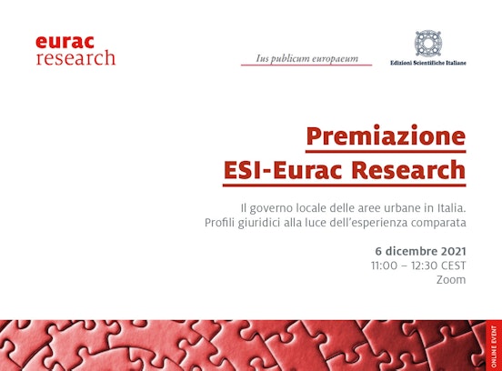 Premiazione ESI-Eurac Research