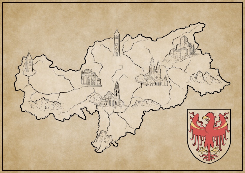 Karte Südtirols