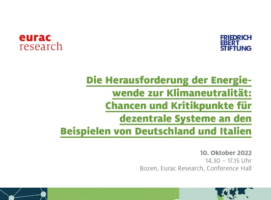 Die Herausforderung der Energiewende zur Klimaneutralität | La sfida della transizione energetica 