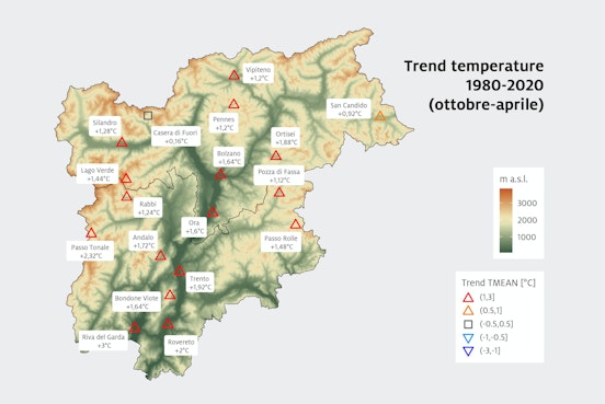 Nevicate in Trentino Alto Adige: trend negativi negli ultimi 40 anni
