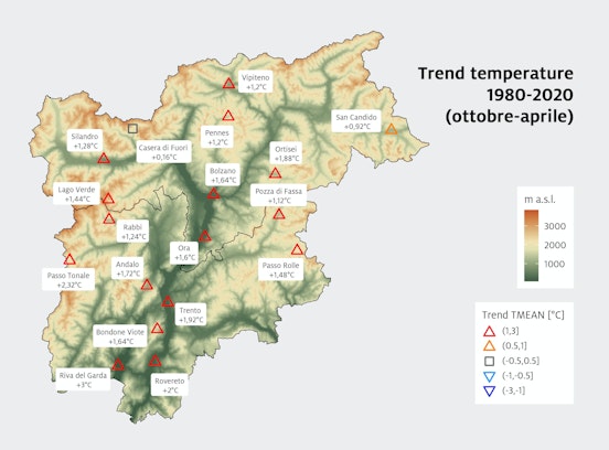 Schneefall in Südtirol und Trentino: starker Rückgang in den vergangenen 40 Jahren