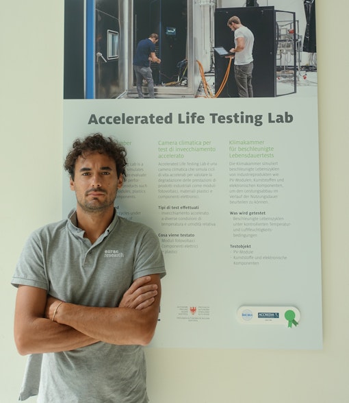 Jacopo Corona, tecnico referente del laboratorio Accelerated Life Testing