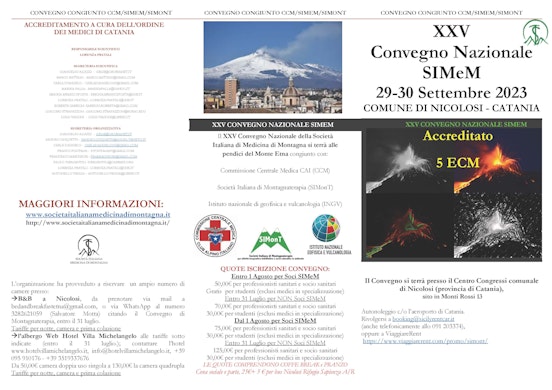 XXV Convegno nazionale Società Italiana Medicina di Montagna (SIMEM)