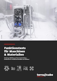 Funktionstests  für Maschinen  & Materialien