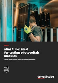 Mini Cube: ideal for testing photovoltaic modules