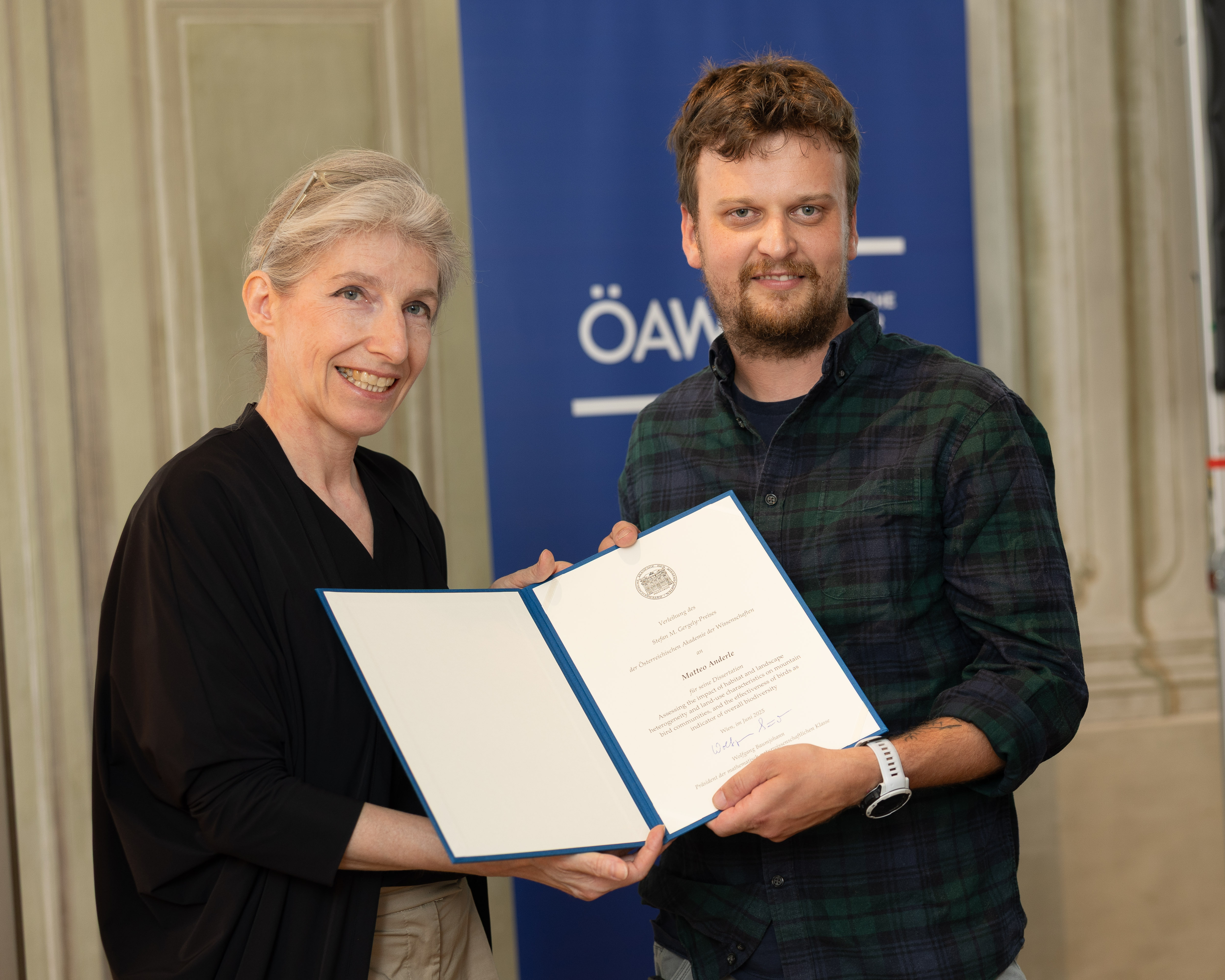 Matteo Anderle Awarded the Stefan M. Gergely Prize for Excellence in Biodiversity Research